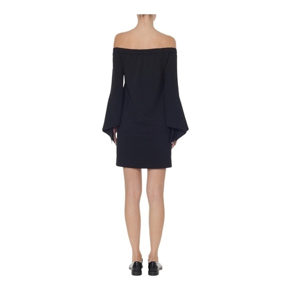 Tibi Structured Crepe Off-the-Shoulder Dress black - Picture 3 of 12